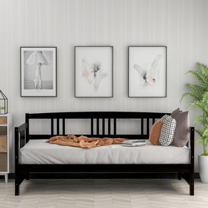 HomeRoots Espresso Wood Twin Daybed Frame - Stylish, Versatile Bed & Seating Solution for Any Room Decor 606903