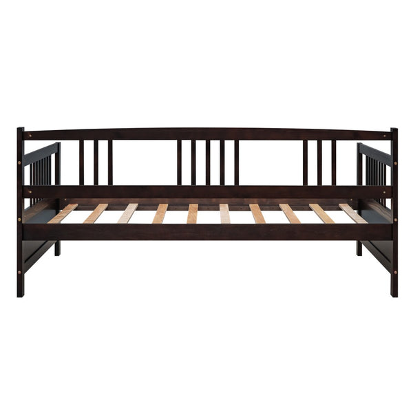 HomeRoots Espresso Wood Twin Daybed Frame - Stylish, Versatile Bed & Seating Solution for Any Room Decor 606903