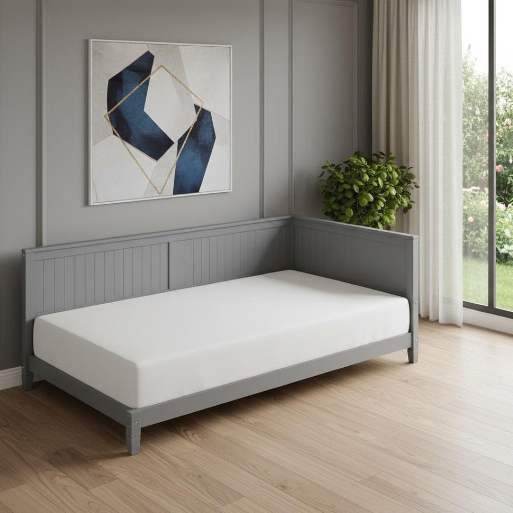 HomeRoots Gray Wood Twin Daybed Frame - Elegant, Versatile Design for Guest Rooms & Living Spaces, Durable Comfort 606908
