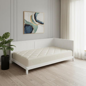 HomeRoots White Wood Twin Daybed Frame – Stylish Multi-Functional Bed & Seating for Small Spaces, Easy Setup! 606909