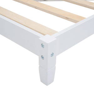 HomeRoots White Wood Twin Daybed Frame – Stylish Multi-Functional Bed & Seating for Small Spaces, Easy Setup! 606909