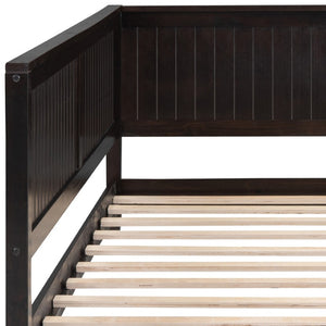 HomeRoots Espresso Wood Twin Daybed Frame - Stylish Multi-Functional Seating and Sleeping Solution for Any Room 606910
