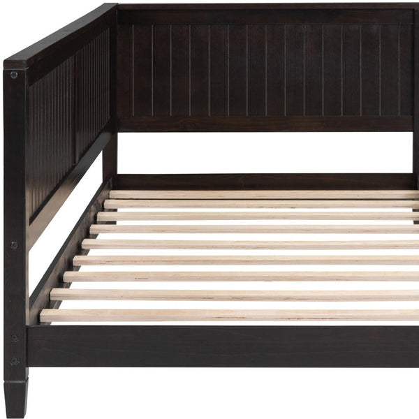 HomeRoots Espresso Wood Twin Daybed Frame - Stylish Multi-Functional Seating and Sleeping Solution for Any Room 606910