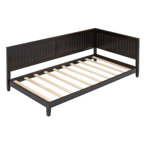 HomeRoots Espresso Wood Twin Daybed Frame - Stylish Multi-Functional Seating and Sleeping Solution for Any Room 606910