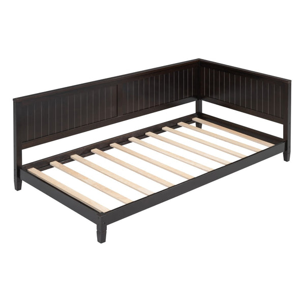 HomeRoots Espresso Wood Twin Daybed Frame - Stylish Multi-Functional Seating and Sleeping Solution for Any Room 606910