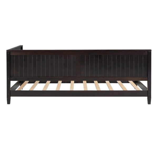 HomeRoots Espresso Wood Twin Daybed Frame - Stylish Multi-Functional Seating and Sleeping Solution for Any Room 606910