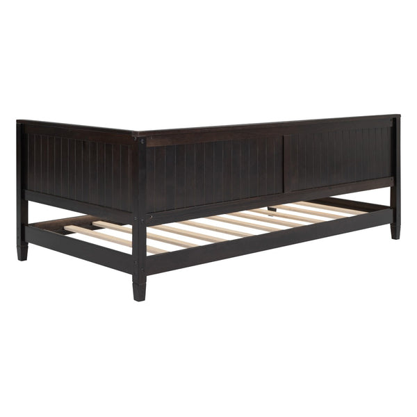 HomeRoots Espresso Wood Twin Daybed Frame - Stylish Multi-Functional Seating and Sleeping Solution for Any Room 606910