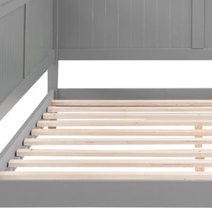 HomeRoots Gray Wood Full Daybed Frame – Modern, Versatile Design for Stylish Living Rooms & Guest Spaces 606911