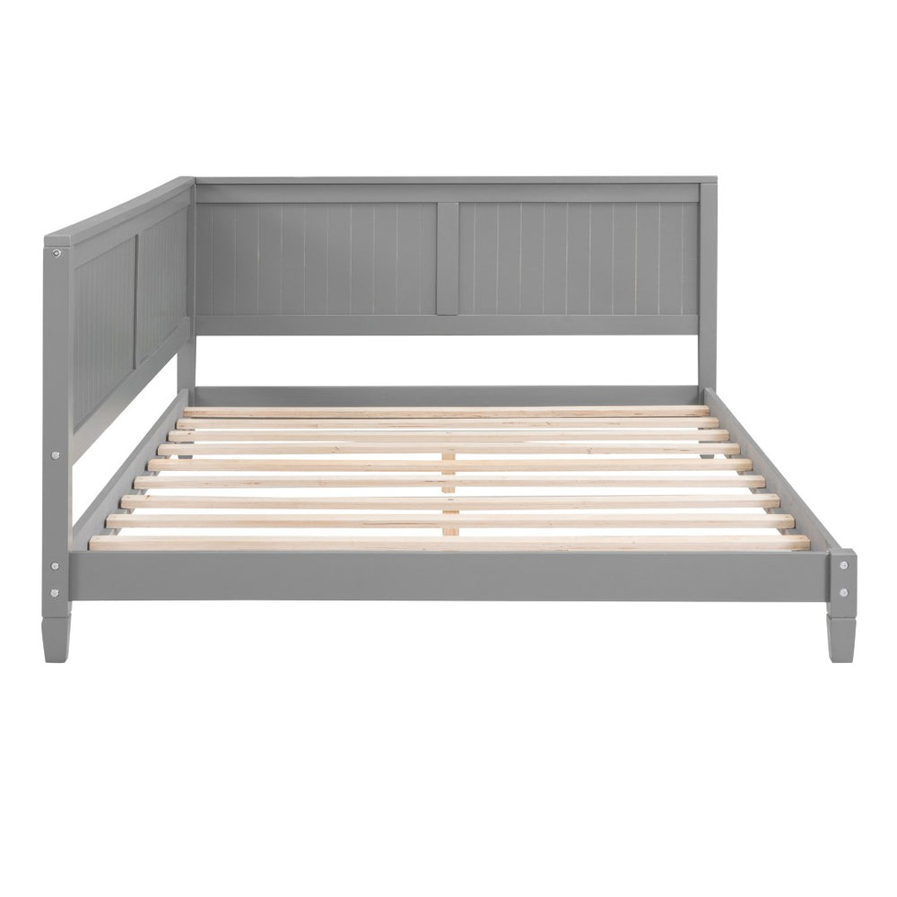 HomeRoots Gray Wood Full Daybed Frame – Modern, Versatile Design for Stylish Living Rooms & Guest Spaces 606911
