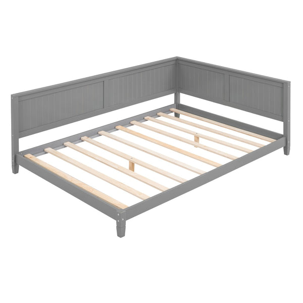HomeRoots Gray Wood Full Daybed Frame – Modern, Versatile Design for Stylish Living Rooms & Guest Spaces 606911