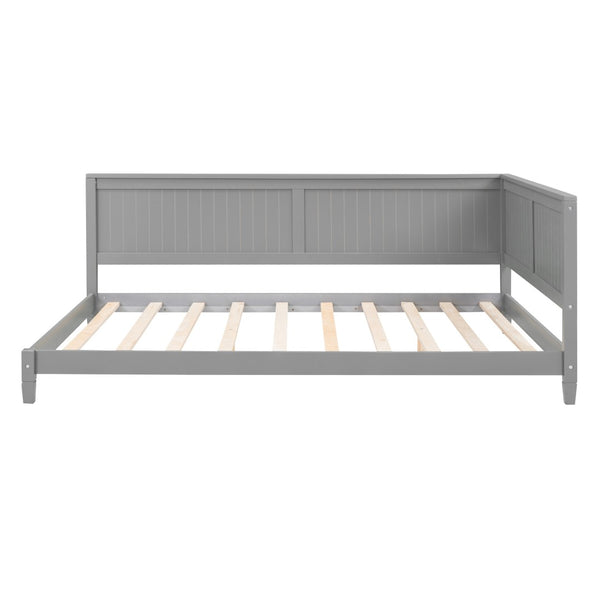 HomeRoots Gray Wood Full Daybed Frame – Modern, Versatile Design for Stylish Living Rooms & Guest Spaces 606911