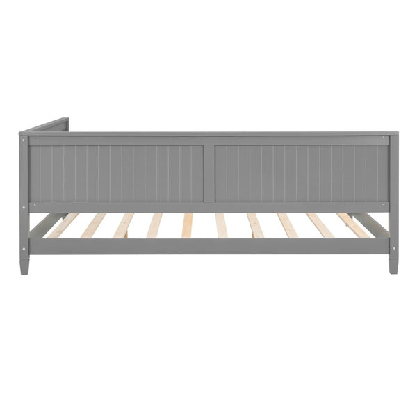 HomeRoots Gray Wood Full Daybed Frame – Modern, Versatile Design for Stylish Living Rooms & Guest Spaces 606911