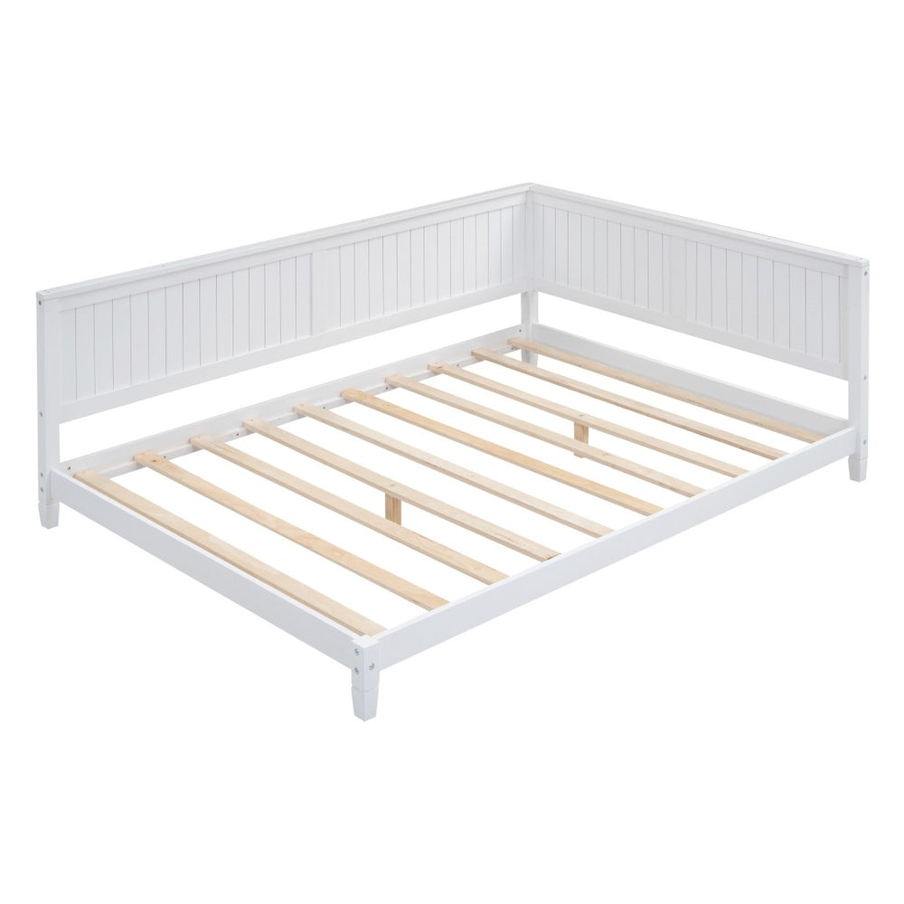 HomeRoots White Wood Full Daybed Frame – Elegant Multi-Functional Design for Stylish Sleep and Seating Solutions! 606912