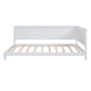 HomeRoots White Wood Full Daybed Frame – Elegant Multi-Functional Design for Stylish Sleep and Seating Solutions! 606912