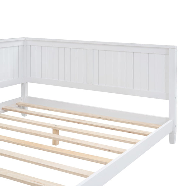 HomeRoots White Wood Full Daybed Frame – Elegant Multi-Functional Design for Stylish Sleep and Seating Solutions! 606912