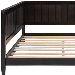HomeRoots Espresso Wood Full Daybed Frame with Premium Craftsmanship & Modern Style for Everyday Comfort 606913