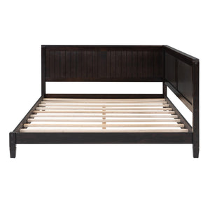HomeRoots Espresso Wood Full Daybed Frame with Premium Craftsmanship & Modern Style for Everyday Comfort 606913