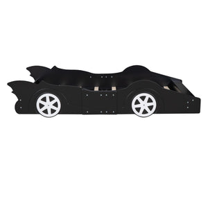 HomeRoots Black Wood Twin Bed Frame - Modern Low-Profile Design, Durable Construction, No Box Spring Needed! 606921