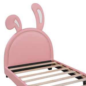 HomeRoots Pink Tufted Faux Leather Twin Bed Frame – Chic Comfort & Glamorous Design for Modern Bedrooms! 606925