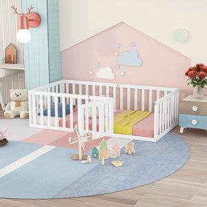 HomeRoots White Wood Twin Bed Frame - Modern Design with Durable Support, Perfect for Any Bedroom Décor! 606932