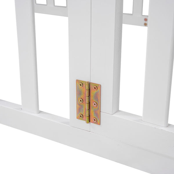 HomeRoots White Wood Twin Bed Frame - Modern Design with Durable Support, Perfect for Any Bedroom Décor! 606932