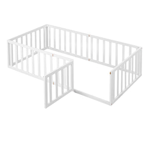 HomeRoots White Wood Twin Bed Frame - Modern Design with Durable Support, Perfect for Any Bedroom Décor! 606932