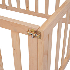HomeRoots Natural Wood Twin Bed Frame - Modern Platform Design, Durable Support, Stylish Decor for Any Room 606934