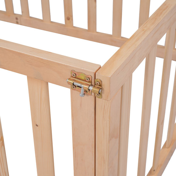 HomeRoots Natural Wood Twin Bed Frame - Modern Platform Design, Durable Support, Stylish Decor for Any Room 606934