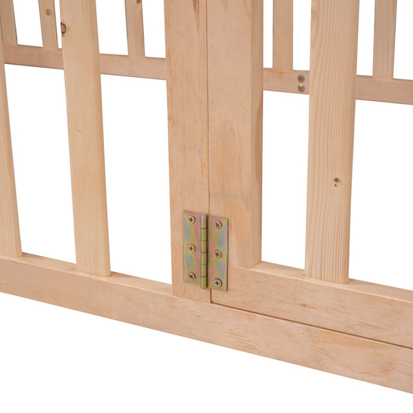 HomeRoots Natural Wood Twin Bed Frame - Modern Platform Design, Durable Support, Stylish Decor for Any Room 606934