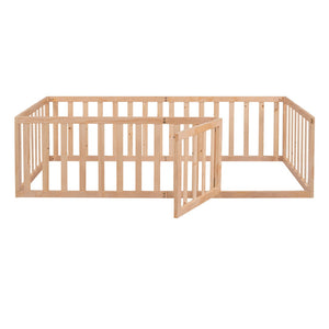 HomeRoots Natural Wood Twin Bed Frame - Modern Platform Design, Durable Support, Stylish Decor for Any Room 606934