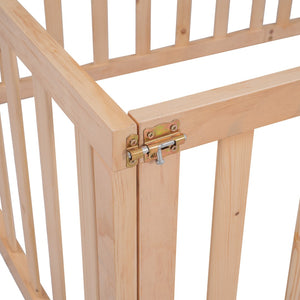 HomeRoots Natural Wood Twin Bed Frame - Modern Platform Design, Durable Support, Stylish Decor for Any Room 606934