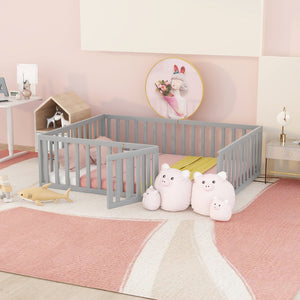 HomeRoots Gray Wood Full Daybed Frame - Modern, Versatile Design for Guest Rooms & Multi-Use Spaces 90-100% Comfort 606935