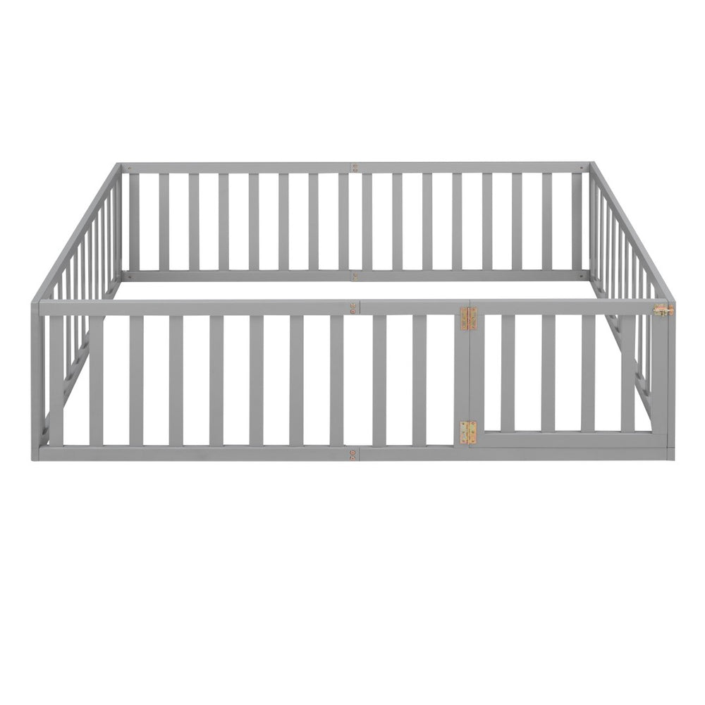 HomeRoots Gray Wood Full Daybed Frame - Modern, Versatile Design for Guest Rooms & Multi-Use Spaces 90-100% Comfort 606935