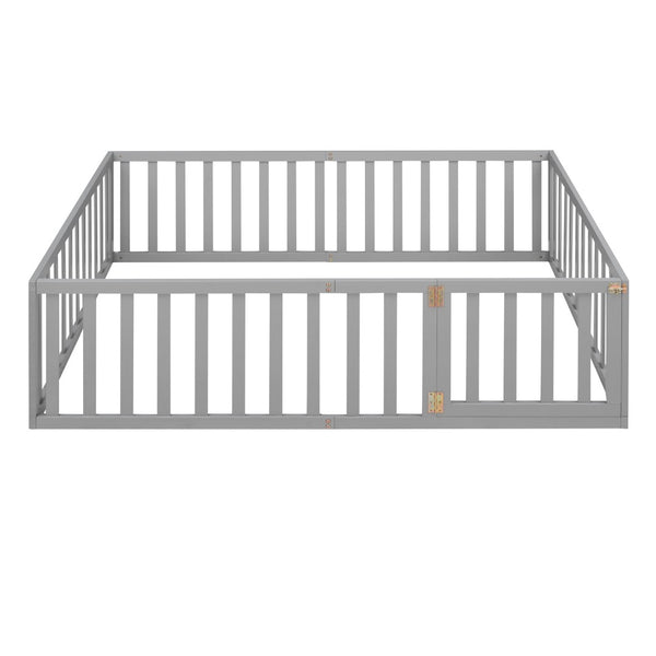 HomeRoots Gray Wood Full Daybed Frame - Modern, Versatile Design for Guest Rooms & Multi-Use Spaces 90-100% Comfort 606935