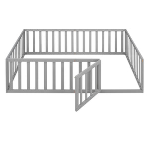 HomeRoots Gray Wood Full Daybed Frame - Modern, Versatile Design for Guest Rooms & Multi-Use Spaces 90-100% Comfort 606935
