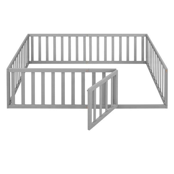 HomeRoots Gray Wood Full Daybed Frame - Modern, Versatile Design for Guest Rooms & Multi-Use Spaces 90-100% Comfort 606935