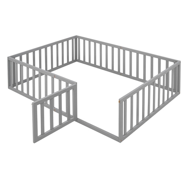 HomeRoots Gray Wood Full Daybed Frame - Modern, Versatile Design for Guest Rooms & Multi-Use Spaces 90-100% Comfort 606935