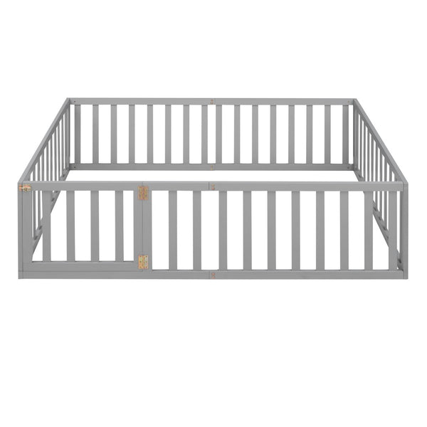 HomeRoots Gray Wood Full Daybed Frame - Modern, Versatile Design for Guest Rooms & Multi-Use Spaces 90-100% Comfort 606935