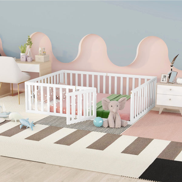 HomeRoots White Wood Full Daybed Frame – Elegant Platform Design with Sturdy Construction for Modern Bedrooms 606936