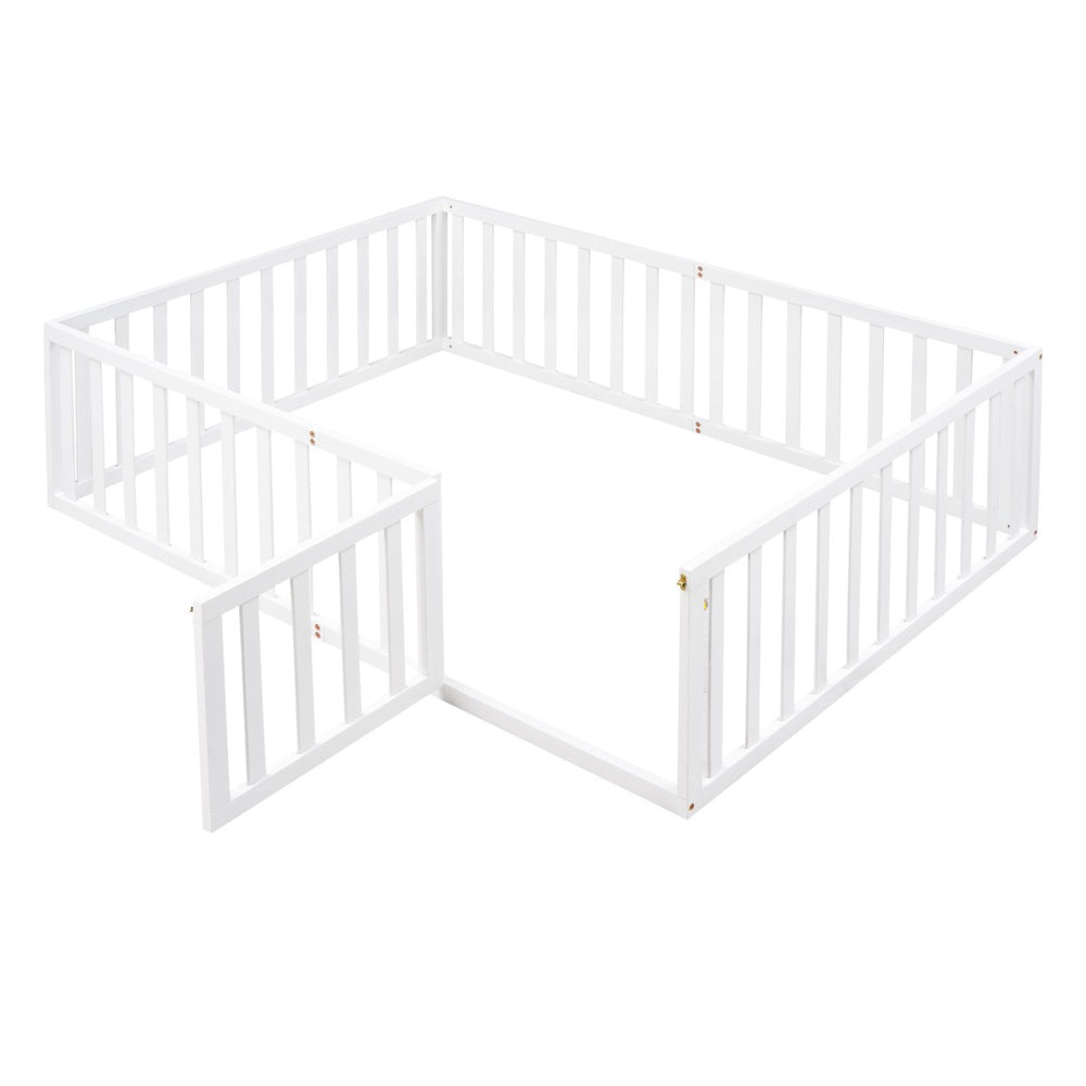 HomeRoots White Wood Full Daybed Frame – Elegant Platform Design with Sturdy Construction for Modern Bedrooms 606936
