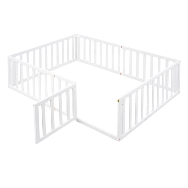 HomeRoots White Wood Full Daybed Frame – Elegant Platform Design with Sturdy Construction for Modern Bedrooms 606936