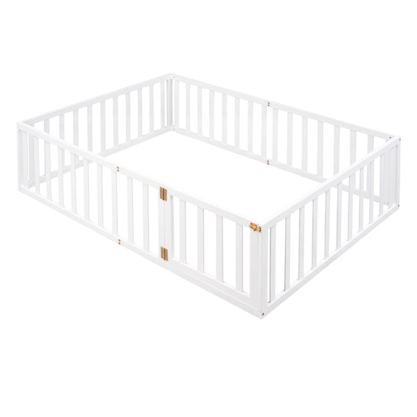 HomeRoots White Wood Full Daybed Frame – Elegant Platform Design with Sturdy Construction for Modern Bedrooms 606936