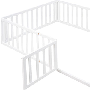 HomeRoots White Wood Full Daybed Frame – Elegant Platform Design with Sturdy Construction for Modern Bedrooms 606936