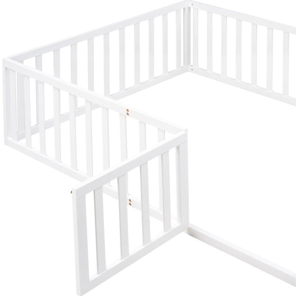 HomeRoots White Wood Full Daybed Frame – Elegant Platform Design with Sturdy Construction for Modern Bedrooms 606936