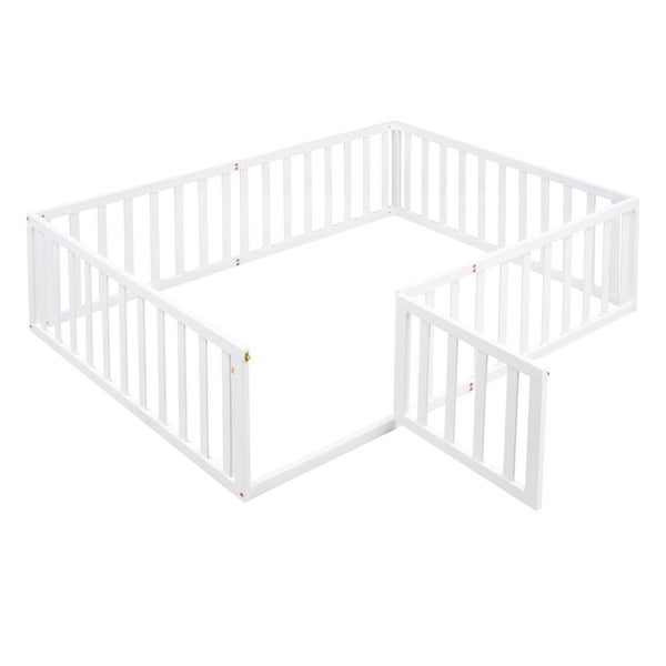 HomeRoots White Wood Full Daybed Frame – Elegant Platform Design with Sturdy Construction for Modern Bedrooms 606936