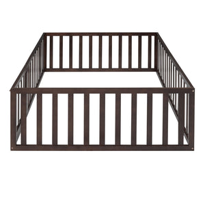 HomeRoots Walnut Wood Full Daybed Frame - Modern Elegance with Sturdy Slats, Ideal for Contemporary Spaces 606937