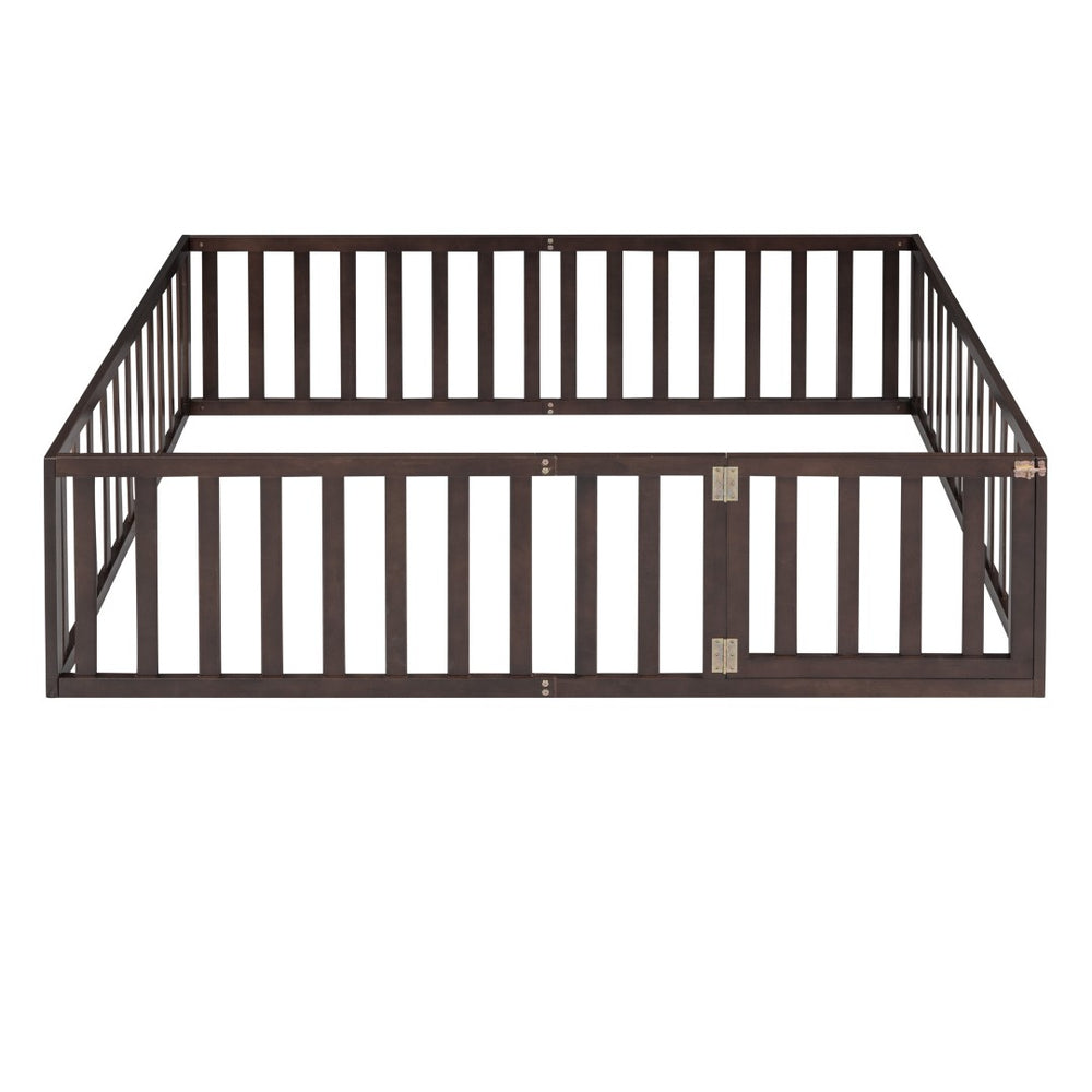 HomeRoots Walnut Wood Full Daybed Frame - Modern Elegance with Sturdy Slats, Ideal for Contemporary Spaces 606937