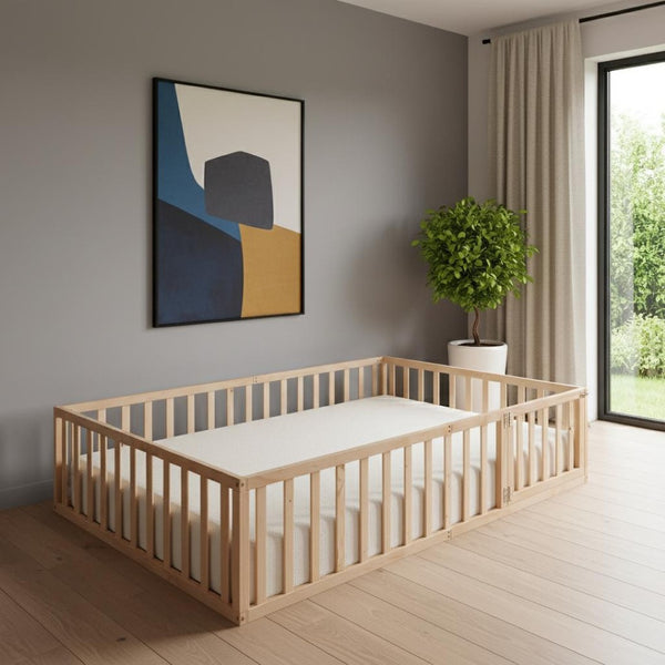 HomeRoots Natural Wood Full Daybed Frame - Stylish Multi-Functional Design for Comfort and Modern Décor Solutions 606938