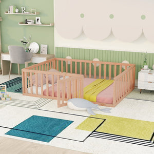 HomeRoots Natural Wood Full Daybed Frame - Stylish Multi-Functional Design for Comfort and Modern Décor Solutions 606938