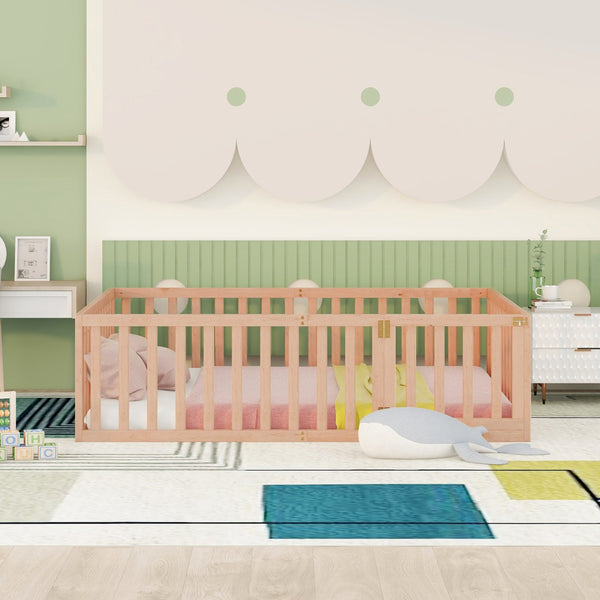 HomeRoots Natural Wood Full Daybed Frame - Stylish Multi-Functional Design for Comfort and Modern Décor Solutions 606938